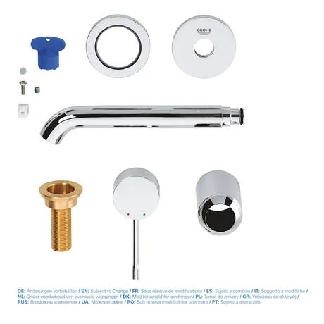 Grohe Essence Wall Mounted Basin Mixer Tap - Chrome 5 Grohe Essence Wall Mounted Basin Mixer Tap - Chrome - Image 5