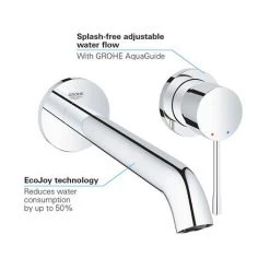 Grohe Essence Wall Mounted 2 Hole Basin Mixer L-Size - Chrome - 19967001 8 Grohe Essence Wall Mounted 2 Hole Basin Mixer L-Size - Chrome - 19967001 -Basin Taps Shop 19967001 D3 460