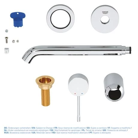 Grohe Essence Wall Mounted 2 Hole Basin Mixer L-Size - Chrome - 19967001 5 Grohe Essence Wall Mounted 2 Hole Basin Mixer L-Size - Chrome - 19967001 - Image 5