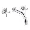 Grohe Atrio Wall Mounted 3 Hole Basin Mixer - Chrome - 20164003
