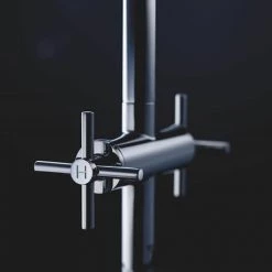 Grohe Atrio Crosshead L-Size Mono Basin Mixer with Click Clack Waste - Chrome - 21019003 -Basin Taps Shop 21019003 D2 460