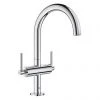 Grohe Atrio Lever L-Size Mono Basin Mixer with Click Clack Waste - Chrome - 21022003