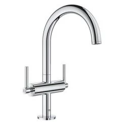 Grohe Atrio Lever L-Size Mono Basin Mixer with Click Clack Waste - Chrome - 21022003