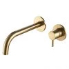 JTP Vos Brushed Brass Wall Mounted Single Lever Basin Mixer