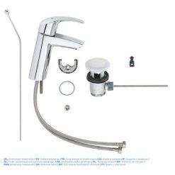 Grohe Eurosmart Mono Basin Mixer with Pop-up Waste - 23322001 10 Grohe Eurosmart Mono Basin Mixer with Pop-up Waste - 23322001 -Basin Taps Shop 23322001 D4 460