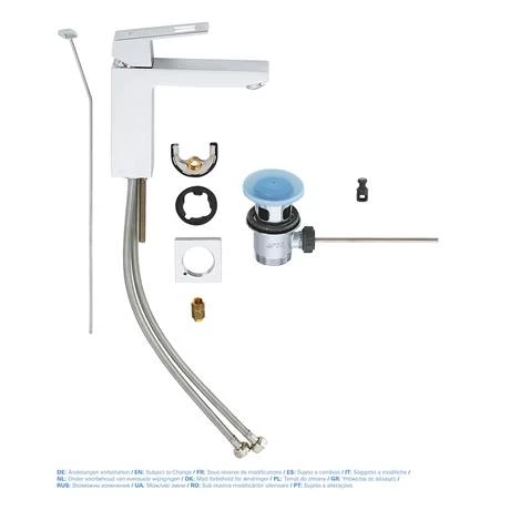 Grohe Eurocube Mono Basin Mixer with Pop-up Waste - 23445000 4 Grohe Eurocube Mono Basin Mixer with Pop-up Waste - 23445000 - Image 4