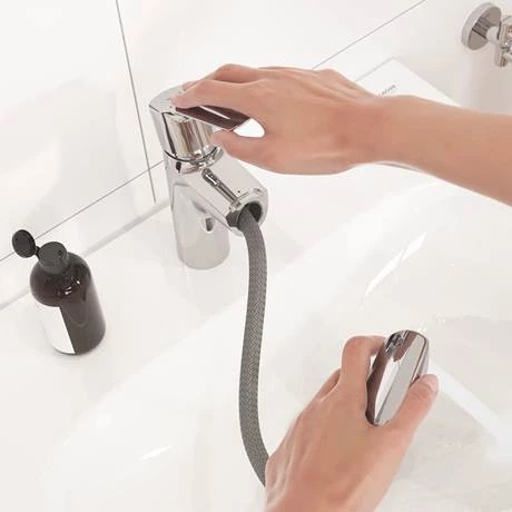 Grohe QuickFix Start Mono Basin Mixer with Pull Out Spout + Push-Open Waste - 24205003 3 Grohe QuickFix Start Mono Basin Mixer with Pull Out Spout + Push-Open Waste - 24205003 - Image 3