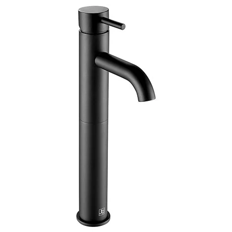 JTP Vos Matt Black Tall Single Lever Basin Mixer 1 JTP Vos Matt Black Tall Single Lever Basin Mixer