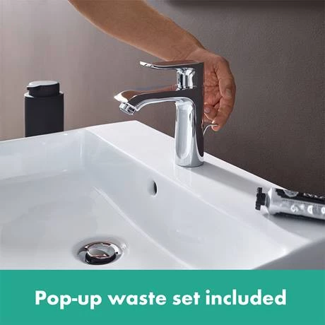 Hansgrohe Metris Single Lever Basin Mixer 110 with Pop-up Waste - 31080000 5 Hansgrohe Metris Single Lever Basin Mixer 110 with Pop-up Waste - 31080000 - Image 5