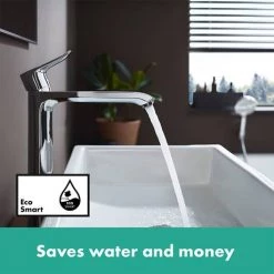 Hansgrohe Metris Single Lever Basin Mixer 260 with Pop-up Waste - 31082000 8 Hansgrohe Metris Single Lever Basin Mixer 260 with Pop-up Waste - 31082000 -Basin Taps Shop 31082000 ai3 460