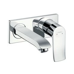 Hansgrohe Metris Wall Mounted Single Lever Basin Mixer with Waste (Short Spout) - 31085000