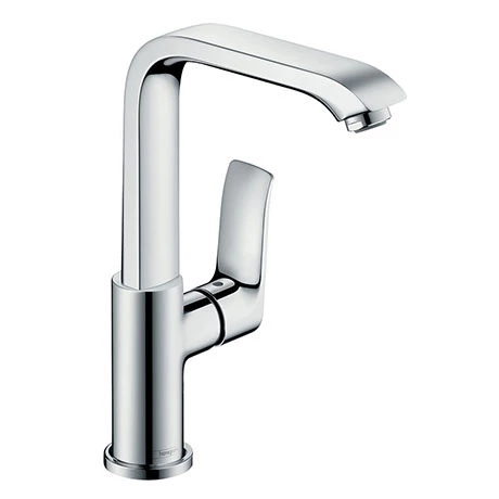 Hansgrohe Metris Single Lever Basin Mixer 230 with Swivel Spout and Pop-up Waste - 31087000 1 Hansgrohe Metris Single Lever Basin Mixer 230 with Swivel Spout and Pop-up Waste - 31087000