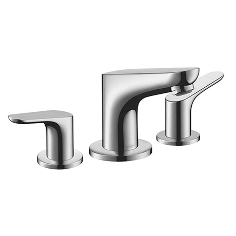 Hansgrohe Focus 3-Hole Basin Mixer 100 with Pop-up Waste - 31937000 1 Hansgrohe Focus 3-Hole Basin Mixer 100 with Pop-up Waste - 31937000