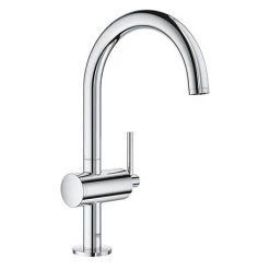 Grohe Atrio Single Lever L-Size Mono Basin Mixer with Click Clack Waste - Chrome - 32042003