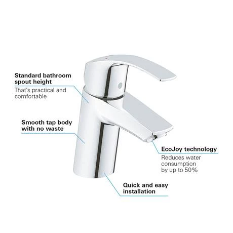 Grohe Eurosmart Mono Basin Mixer - 32467002 2 Grohe Eurosmart Mono Basin Mixer - 32467002 - Image 2