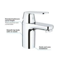 Grohe Eurosmart Cosmopolitan Mono Basin Mixer - 3282400L 5 Grohe Eurosmart Cosmopolitan Mono Basin Mixer - 3282400L -Basin Taps Shop 3282400L D2 460