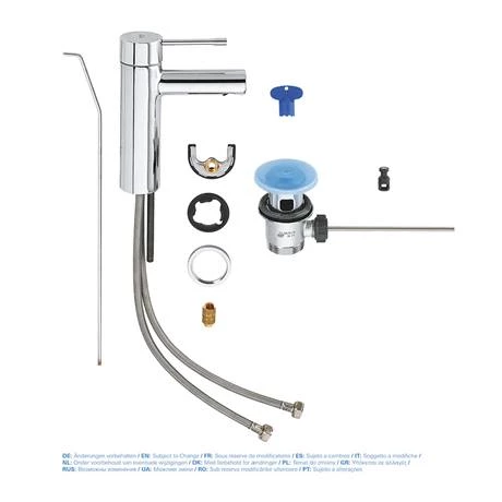 Grohe Essence S-Size Mono Basin Mixer with Pop-up Waste - 32898001 4 Grohe Essence S-Size Mono Basin Mixer with Pop-up Waste - 32898001 - Image 4