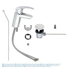 Grohe Eurosmart Mono Basin Mixer with Pop-up Waste - 33265002 10 Grohe Eurosmart Mono Basin Mixer with Pop-up Waste - 33265002 -Basin Taps Shop 33265002 D4 460