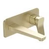JTP Hix Brushed Brass Wall Mounted Single Lever Basin Mixer