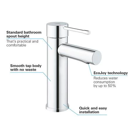 Grohe Essence Mono Basin Mixer - 34294001 2 Grohe Essence Mono Basin Mixer - 34294001 - Image 2