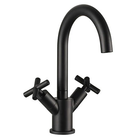 JTP Solex Matt Black Swivel Spout Basin Mixer 1 JTP Solex Matt Black Swivel Spout Basin Mixer