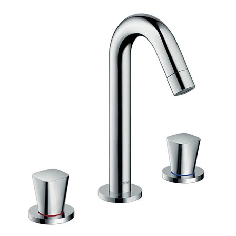 Hansgrohe Logis 3-Hole Basin Mixer 150 with Pop-up Waste - 71133000 1 Hansgrohe Logis 3-Hole Basin Mixer 150 with Pop-up Waste - 71133000
