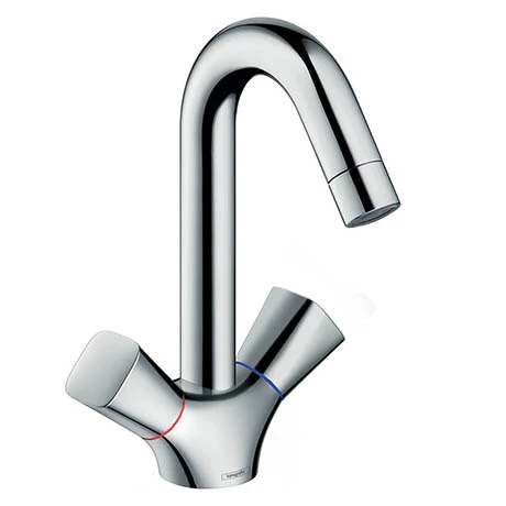 Hansgrohe Logis 2-Handle Basin Mixer 150 with Pop-up Waste - 71222000 1 Hansgrohe Logis 2-Handle Basin Mixer 150 with Pop-up Waste - 71222000