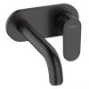 Hansgrohe Vernis Blend Wall Mounted Single Lever Basin Mixer - Matt Black - 71576670
