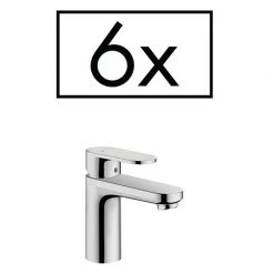 Hansgrohe Pack of 6 Vernis Blend Single Lever Basin Mixer 70 with Pop-up Waste - 71587000