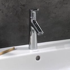 Hansgrohe Talis S Single Lever Basin Mixer 100 with Pop-up Waste - 72020000 5 Hansgrohe Talis S Single Lever Basin Mixer 100 with Pop-up Waste - 72020000 -Basin Taps Shop 72020000 D2 460