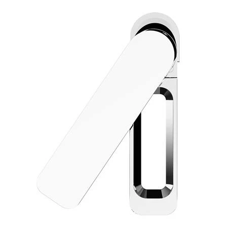 JTP Axel Chrome Single Lever Basin Mixer with Matt White Handle 2 JTP Axel Chrome Single Lever Basin Mixer with Matt White Handle - Image 2