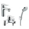 Hansgrohe Metris 110 Basin Mixer + Bath Shower Mixer Tap Package