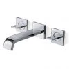 Roca Flat Wall Mounted 3-Hole Basin Mixer - A5A4732C0N
