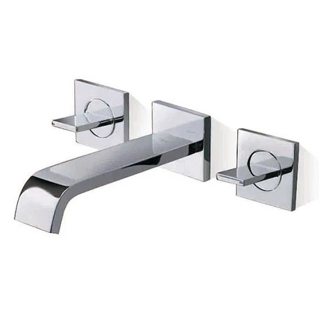 Roca Flat Wall Mounted 3-Hole Basin Mixer - A5A4732C0N 1 Roca Flat Wall Mounted 3-Hole Basin Mixer - A5A4732C0N