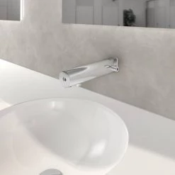 Armitage Shanks Sensorflow E Touchless Panel Mounted Basin Mixer with Temperature Control (Battery) - A7554AA 5 Armitage Shanks Sensorflow E Touchless Panel Mounted Basin Mixer with Temperature Control (Battery) - A7554AA -Basin Taps Shop A7554AA D2 460 1