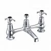 Burlington Anglesey Black Bridge Basin Mixer with Plug & Chain Waste