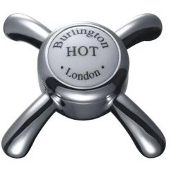 Burlington - Anglesey 2 Tap Hole Bridge Basin Mixer with Plug & Chain - AN10 5 Burlington - Anglesey 2 Tap Hole Bridge Basin Mixer with Plug & Chain - AN10 -Basin Taps Shop ANGLESEY TAPHEAD VERY LARGE2 375