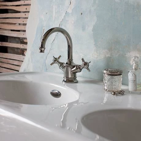 Arcade Highneck Monobloc Basin Mixer Tap - Nickel - Various Tap Head Options 4 Arcade Highneck Monobloc Basin Mixer Tap - Nickel - Various Tap Head Options - Image 4