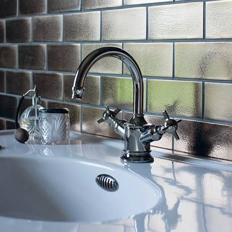 Arcade Highneck Monobloc Basin Mixer Tap - Nickel - Various Tap Head Options 5 Arcade Highneck Monobloc Basin Mixer Tap - Nickel - Various Tap Head Options - Image 5