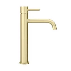 Arezzo Round Brushed Brass High Rise Mono Basin Mixer Tap 8 Arezzo Round Brushed Brass High Rise Mono Basin Mixer Tap -Basin Taps Shop AZBBHRT n d3 460