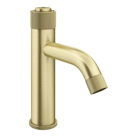 Arezzo Brushed Brass Industrial Style 1-Touch Basin Tap 4 Arezzo Brushed Brass Industrial Style 1-Touch Basin Tap - Image 4