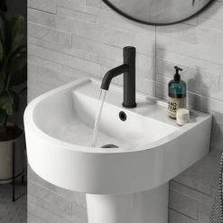 Arezzo Matt Black Industrial Style 1-Touch Basin Tap 10 Arezzo Matt Black Industrial Style 1-Touch Basin Tap -Basin Taps Shop AZIS1TBLK n d4 460