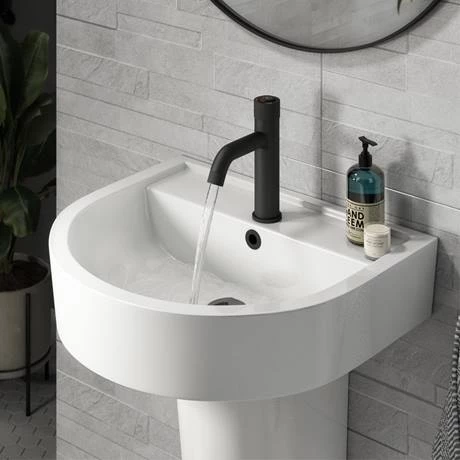 Arezzo Matt Black Industrial Style 1-Touch Basin Tap 5 Arezzo Matt Black Industrial Style 1-Touch Basin Tap - Image 5
