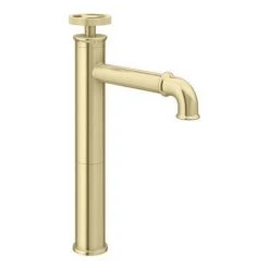 Arezzo Brushed Brass Industrial Style High Rise Basin Mixer 9 Arezzo Brushed Brass Industrial Style High Rise Basin Mixer -Basin Taps Shop AZISBB01T d3 460