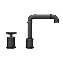 Arezzo Matt Black 2TH Industrial Style Deck Mounted Basin Mixer 9 Arezzo Matt Black 2TH Industrial Style Deck Mounted Basin Mixer -Basin Taps Shop AZISBK02 d4 460