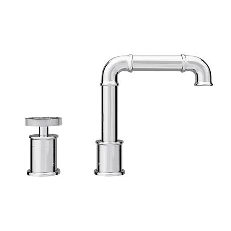 Arezzo Chrome 2TH Industrial Style Deck Mounted Basin Mixer 5 Arezzo Chrome 2TH Industrial Style Deck Mounted Basin Mixer - Image 5