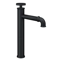 Arezzo Matt Black Industrial Style High Rise Basin Mixer