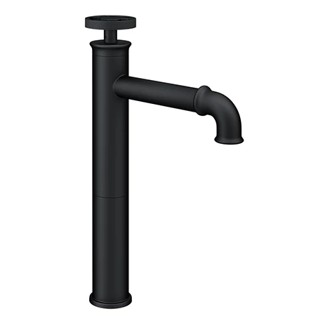 Arezzo Matt Black Industrial Style High Rise Basin Mixer 1 Arezzo Matt Black Industrial Style High Rise Basin Mixer