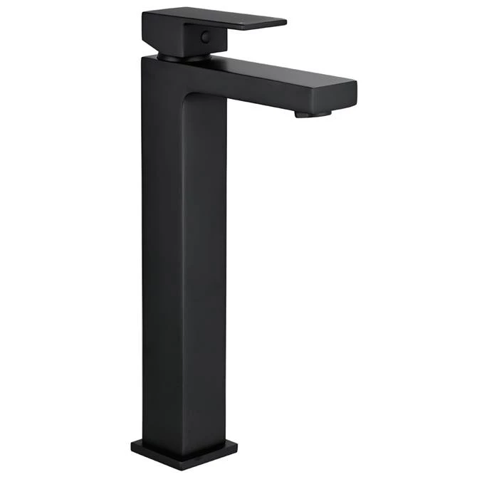 Arezzo Square Matt Black High Rise Mono Basin Mixer Tap 1 Arezzo Square Matt Black High Rise Mono Basin Mixer Tap