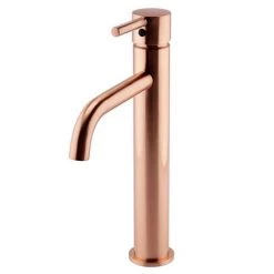 Arezzo Round Rose Gold High Rise Mono Basin Mixer Tap -Basin Taps Shop AZRGHRT nd2 460